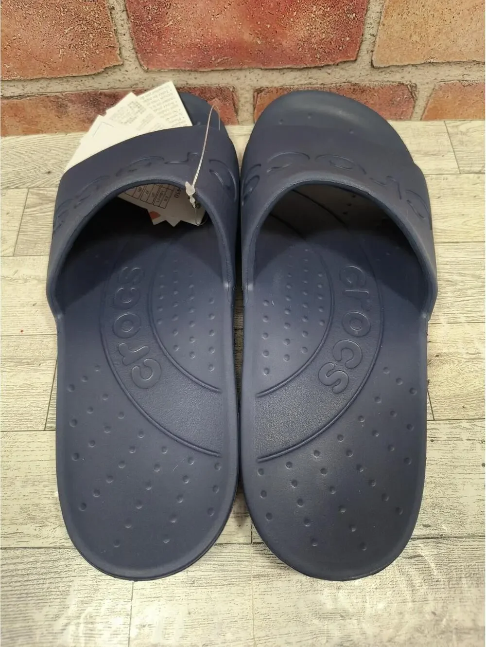Crocs Essentials Slide Men's 9 Women's 11 Navy Blue Comfort 210088-410 NWT